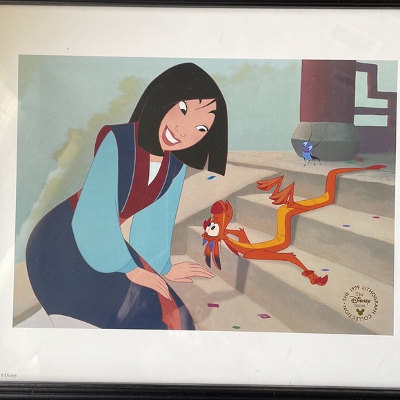 Framed 1999 Mulan Disney Commemorative Lithograph - Picture 2 of 3